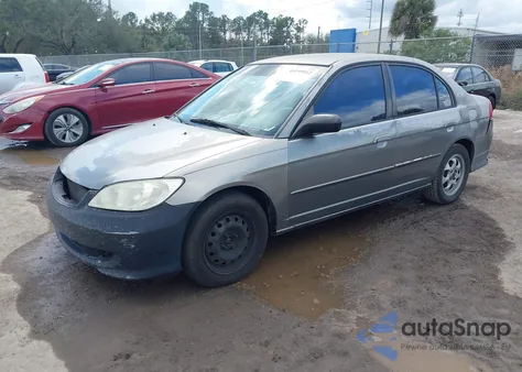 2005 Honda Civic Lx from USA, damaged, VIN 2HGES165X5H569743